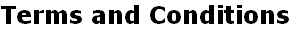 Terms and Conditions